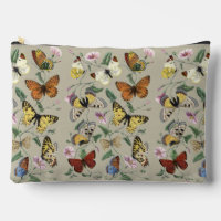 Vintage 1842 Butterfly Moth Botanical Floral Art