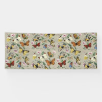 Vintage 1842 Butterfly Moth Botanical Floral Art