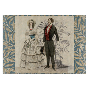 Vintage 1844 Victorian Wedding Illustration Cutting Board