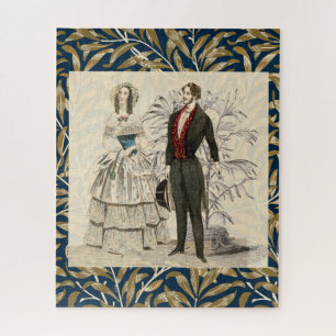 Vintage 1844 Victorian Wedding Illustration Jigsaw Puzzle