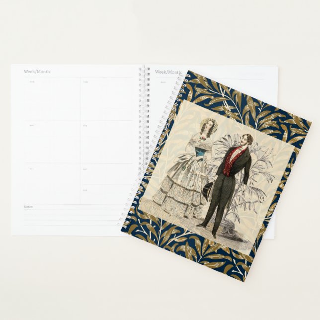 Vintage 1844 Victorian Wedding Illustration  Planner (Display)