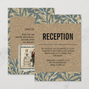 Vintage 1844 Victorian Wedding marriage Artwork Invitation