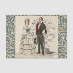 Vintage 1844 Victorian Wedding marriage Artwork Tissue Paper