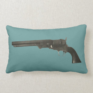 Vintage 1860s Colt Firearms Revolver Gun Pillow