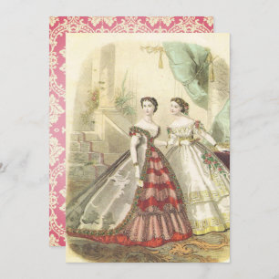 Vintage 1860s Women Card