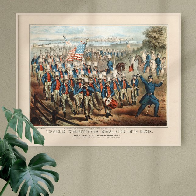Vintage 1862 Yankee Volunteers Marching into Dixie Poster (Creator Uploaded)