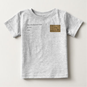 Vintage 1876 Hawaii Map - Hawaiian Islands Baby T-Shirt