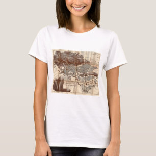 Vintage 1879 Lower Saranac Lake Reconnaissance Map T-Shirt
