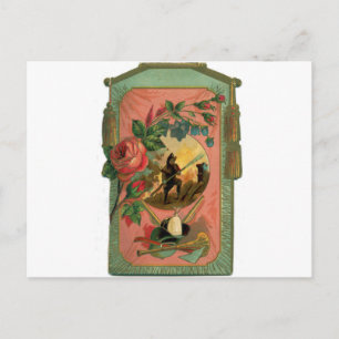 Vintage 1880's Fireman Firefighter Artwork Postcard