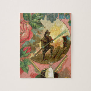 Vintage 1880's Fireman Firefighter Cover Jigsaw Puzzle