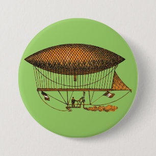 Vintage 1883 Travelling Zeppelin 7.5 Cm Round Badge
