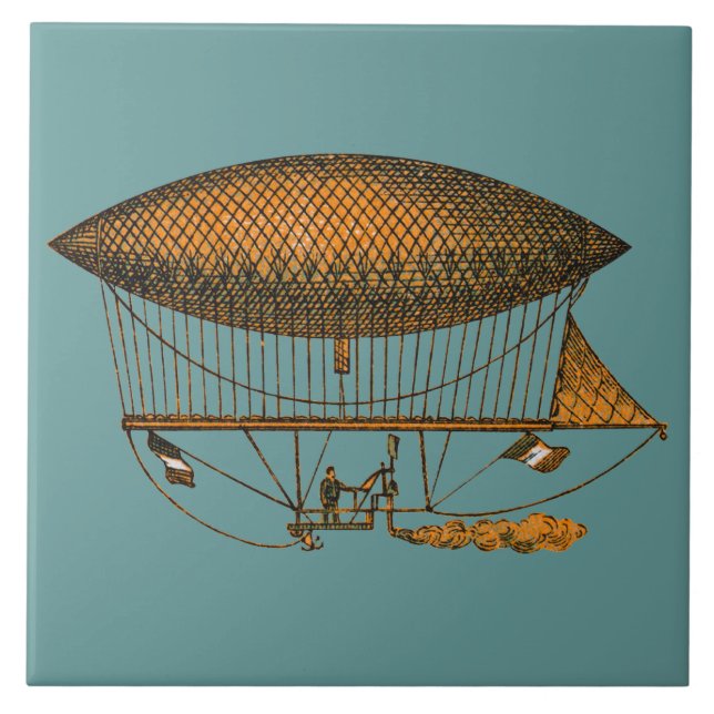 Vintage 1883 Travelling Zeppelin Tile (Front)