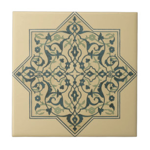 Vintage 1884 Ornamental Ceramic Art Customise Tile