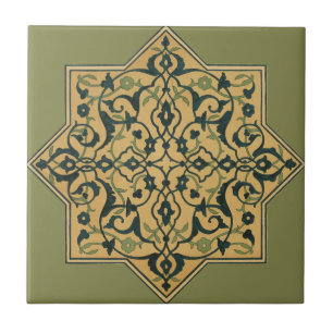 Vintage 1884 Ornamental Ceramic Art Customise Tile