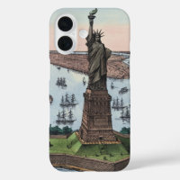 Vintage 1885 Statue of Liberty NYC Harbor Art