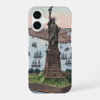 Vintage 1885 Statue of Liberty NYC Harbour Art