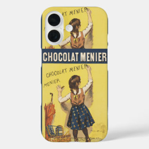 Vintage 1892 Chocolat Menier French Girl Art iPhone 16 Case