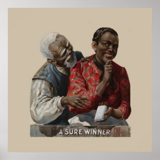 Vintage 1895 Cigar Ad African American Couple Poster