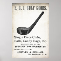 Vintage 1898 Golf Advertisement - Print