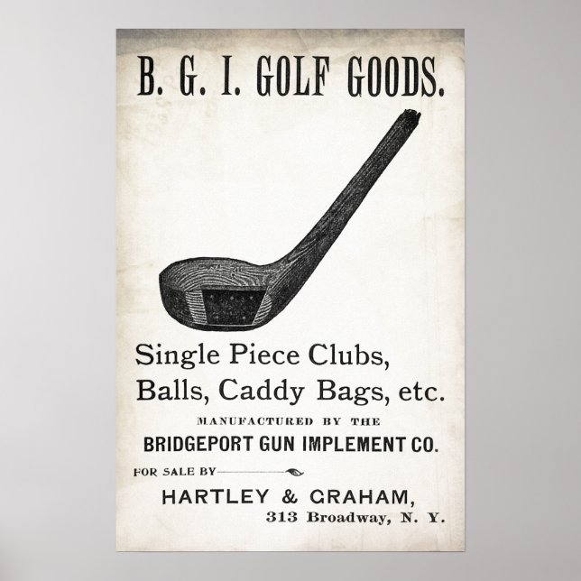 Vintage 1898 Golf Advertisement - Print (Front)