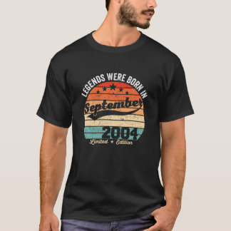 Vintage 18Th Birthday Legends Were Born In Septemb T-Shirt