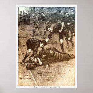 Vintage 1900 Rugby Print