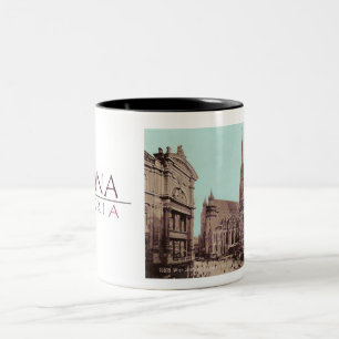 VINTAGE 1900 VIENNA POSTCARD PHOTO  Two-Tone COFFEE MUG
