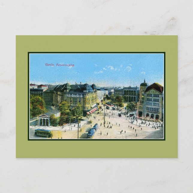 Vintage 1900s Berlin Potsdam Square Postcard (Front)
