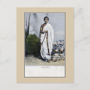 Vintage 1900s India, Hindu Woman Postcard