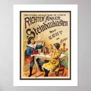 VINTAGE 1900s POSTER AD FOR CHILDRENS' TOY