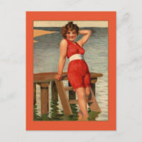 Vintage 1900s very early pin-up girl