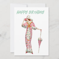 Vintage 1900's woman Happy Birthday