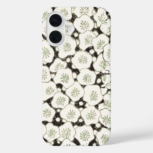 Vintage 1902 Japanese Floral: Black White Blossom  Case-Mate iPhone Case (Back)