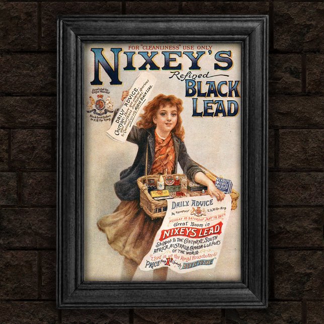 Vintage 1903 Black Lead Advertisement Poster (Creator Uploaded)