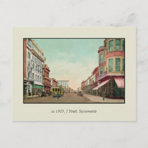 Vintage 1905 J Street, Sacramento, Cal. Postcard