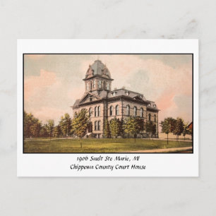 Vintage 1906 Chippewa Co. Court House Postcard
