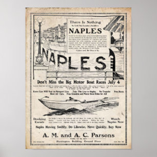 Vintage 1906 Naples California Construction Print