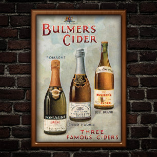 Vintage 1907 Cider Advertisement Art Poster