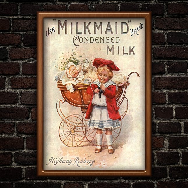 Vintage 1907 Milk Advertisement Poster (Creator Uploaded)