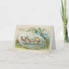 Vintage 1909 Baby Chicks in Rowboat Easter