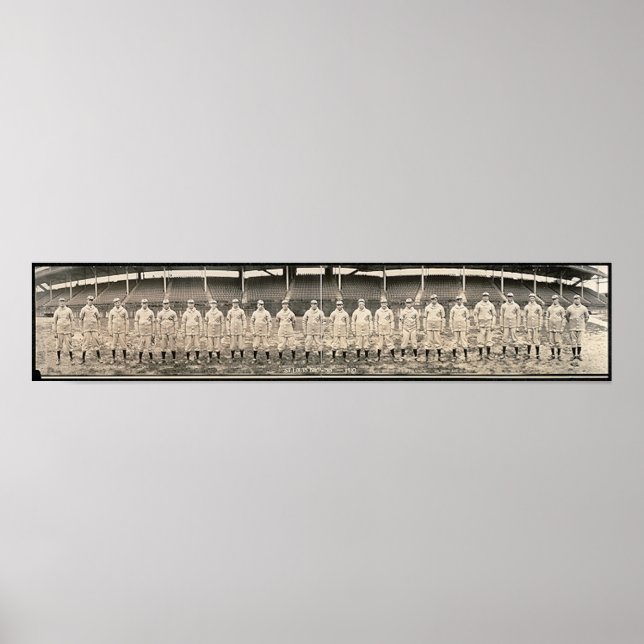 Vintage 1910 Baseball St Loius Browns Photograph Poster (Front)