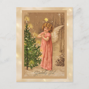 Vintage 1910 Norwegian Christmas Holiday Postcard