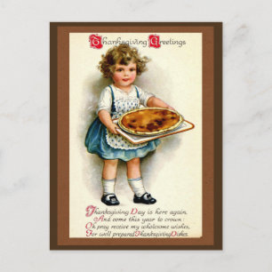 Vintage 1910, Thanksgiving Greetings Holiday Postcard