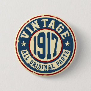 Vintage 1917 All Original Parts 6 Cm Round Badge