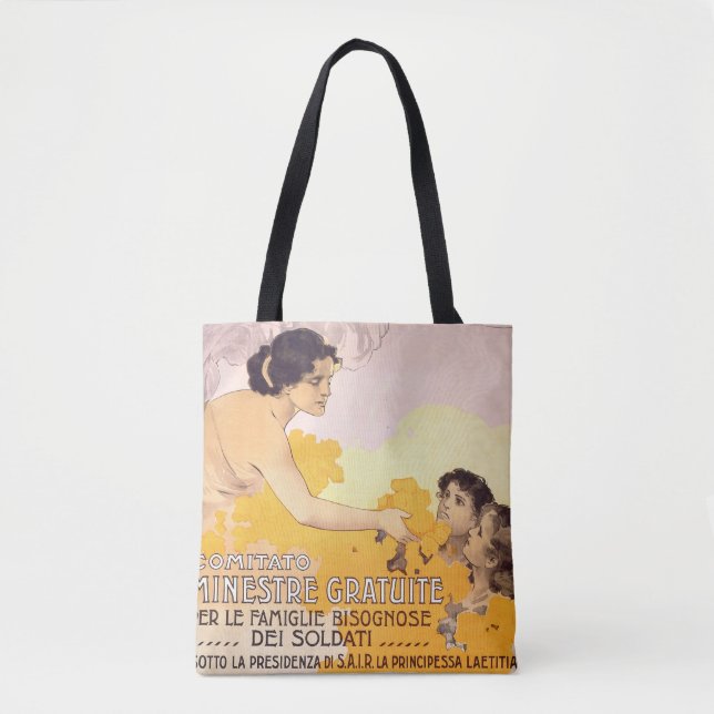 Vintage 1917 Italian Poster Tote Bag (Front)