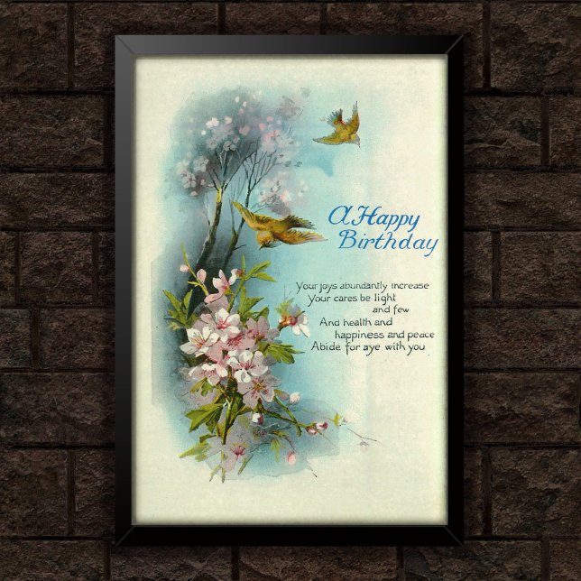 Vintage 1920 Birthday Blossom Art  Poster (Creator Uploaded)