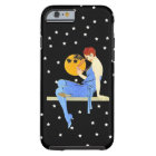 Vintage 1920’s Flapper Lady Moon Stars Red Hair