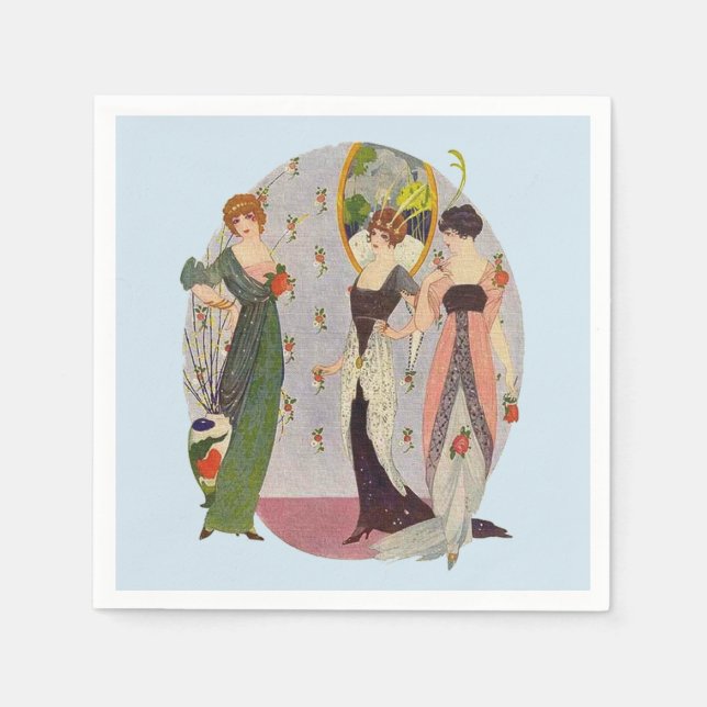 Vintage 1920’s ladies fashion napkin (Front)