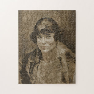 Vintage 1920 Woman Portrait Jigsaw Puzzle