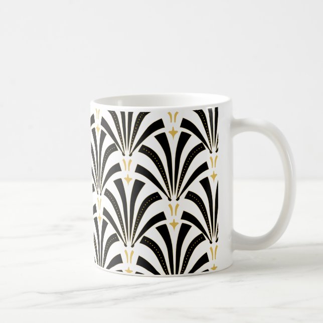 Vintage 1920s Art Deco Fans Coffee Mug (Right)